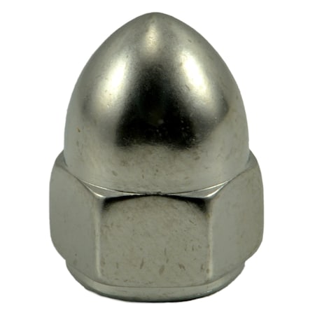 Midwest Fastener High Crown Cap Nut, 1/4"-20, 18-8 Stainless Steel, Polished, 8 PK 33422
